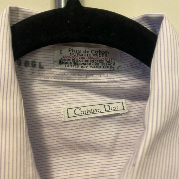 Dior Light Blue Striped Dress Shirt